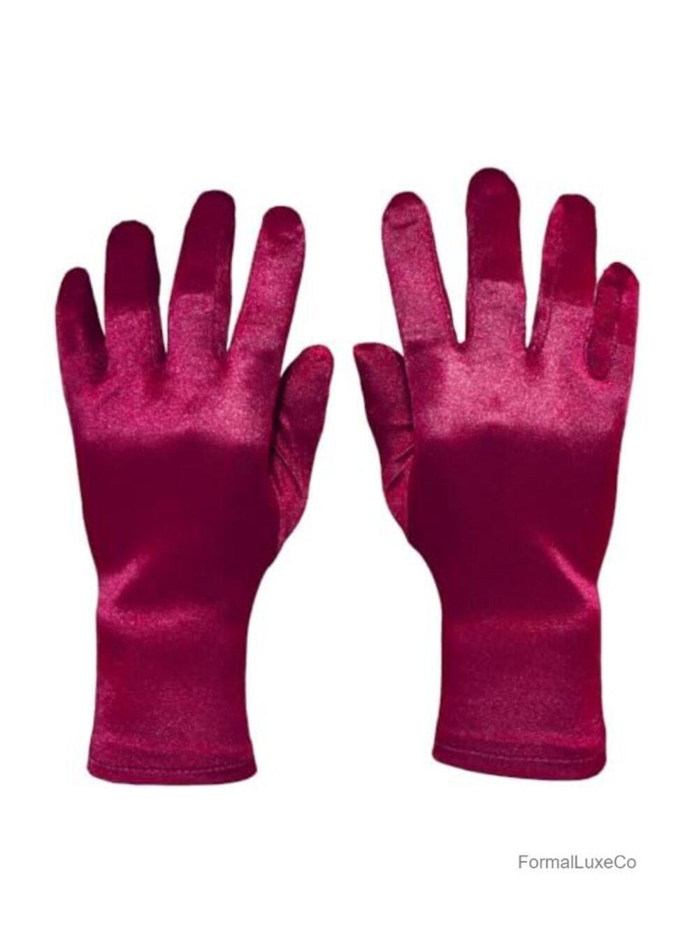 Satin Opera Tea Party Gloves Wrist Length Formal Wedding Bridal Stretchy Gown